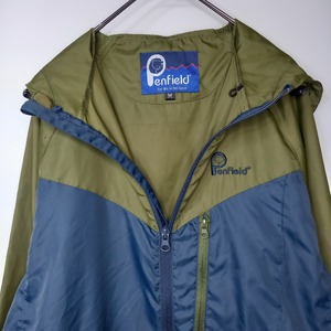 ペンフィールド　フルジップ　ナイロンジャケット　刺繍ロゴ　バイカラー　M