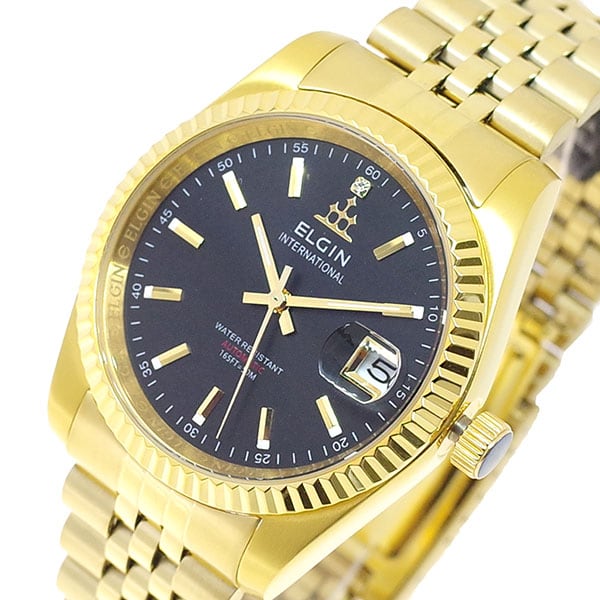 エルジン ELGIN クロノ クオーツ メンズ 腕時計 FK1401S-BL ブルー