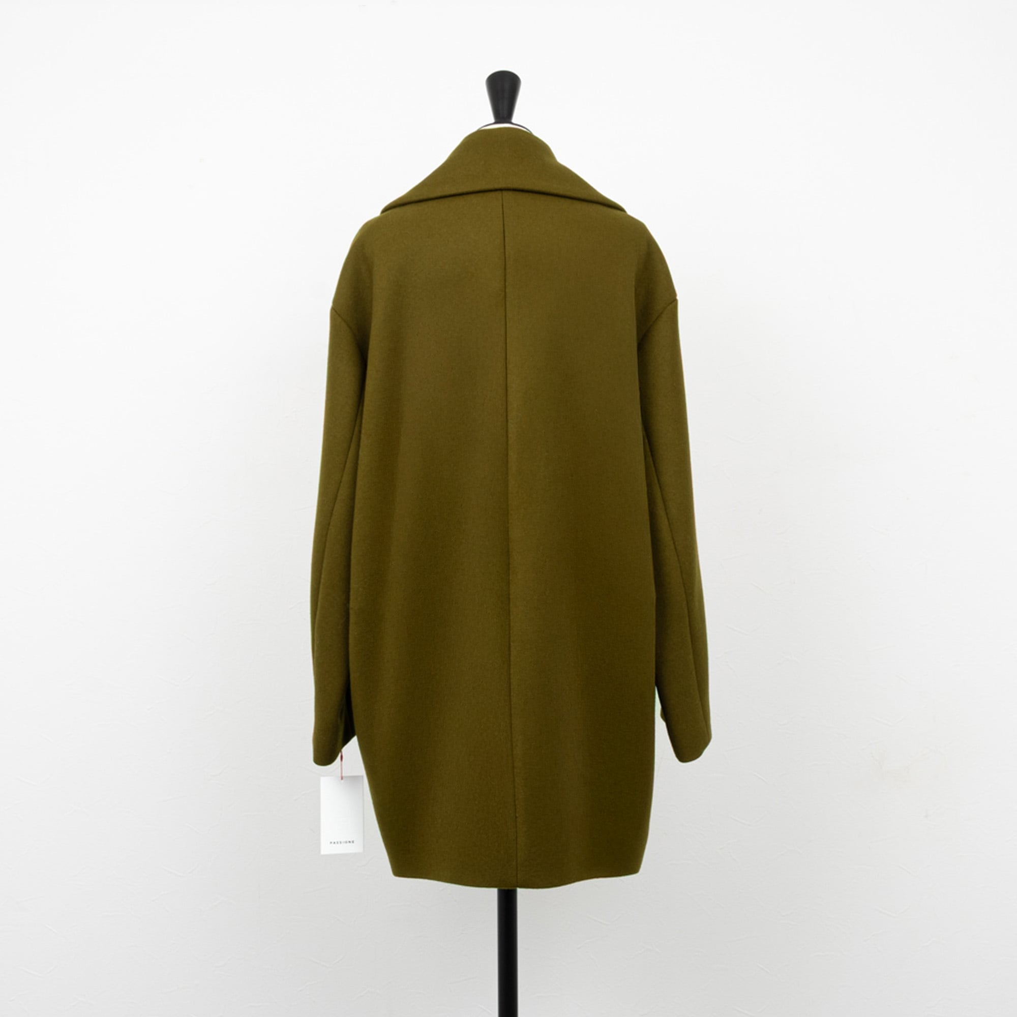 PASSIONE／パシオーネ】ウルトラファインダブルコクーンコート（カーキ