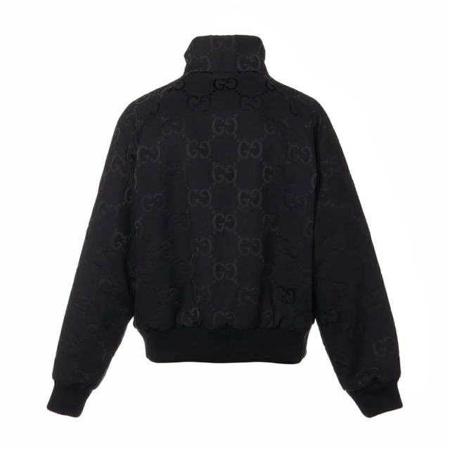 Ultra Rare◇GUCCI Jumbo GG Canvas Jacket Blouson 694165 Black 48 Men's Women's Unisex