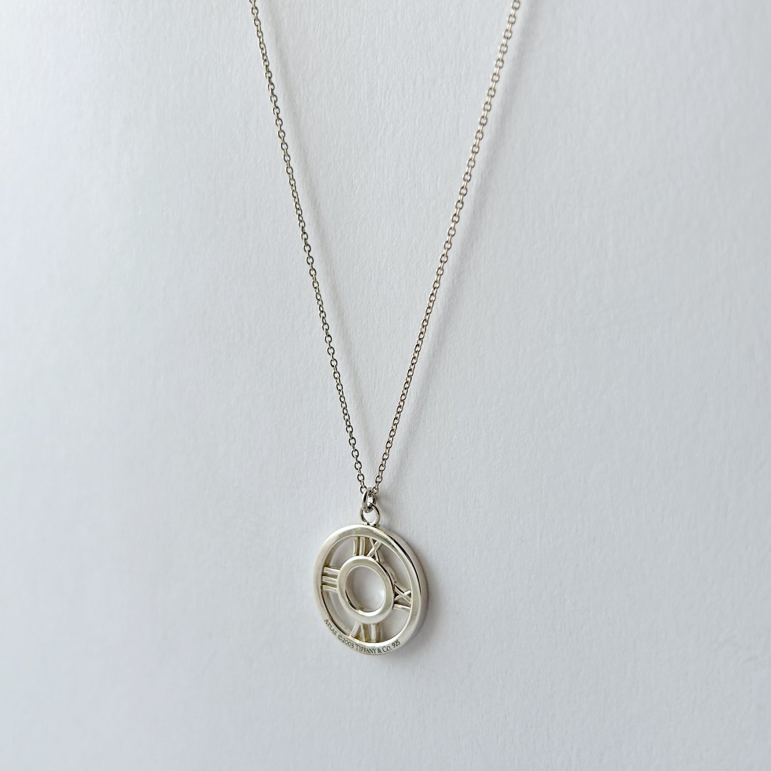 T7157】Tiffany&Co. アトラスオープンメダリオンネックレス/silver925