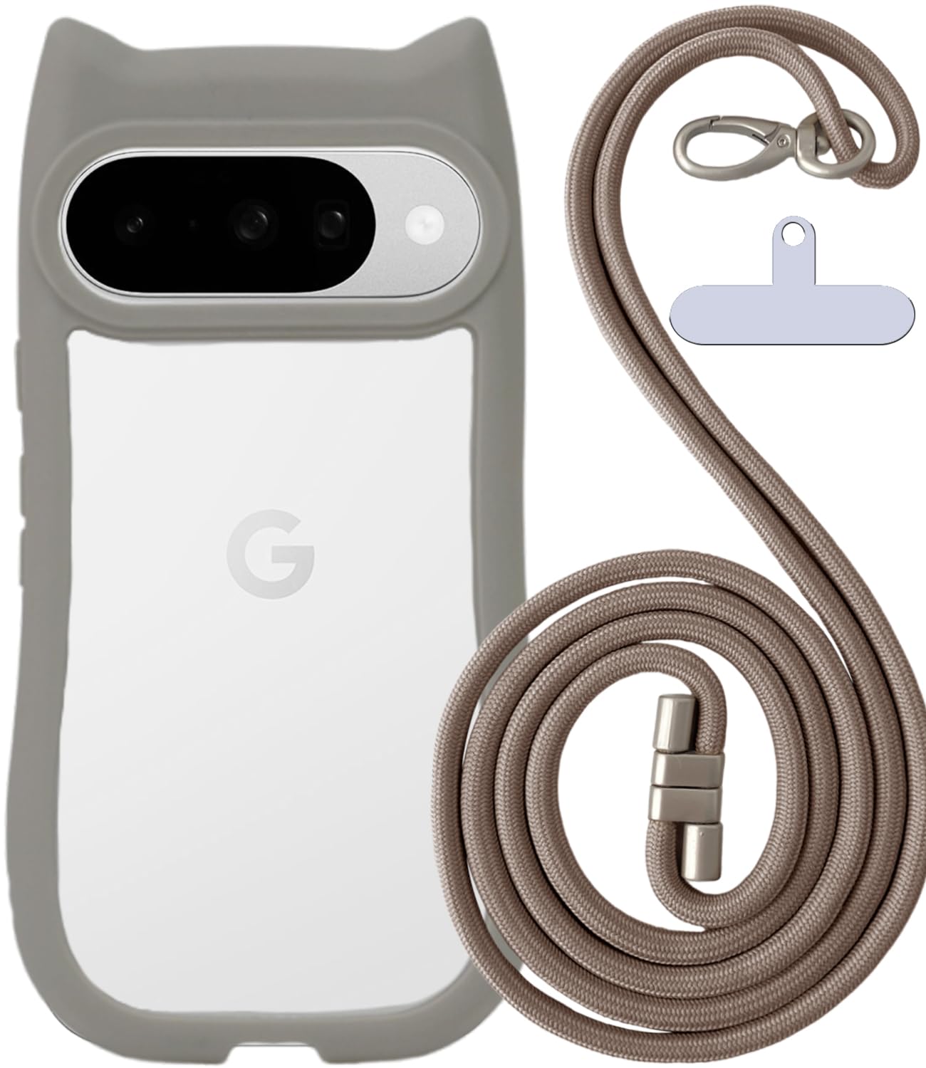 shinyle スマホケース google 用の pixel10 ケース 猫耳 クリア カバー 可愛い グーグル 向けの ピクセル 10 ショルダーケース ストラップ付き スマホケース pixel 携帯ケース 耐衝撃 スマホカバー 透明 韓国 googleピクセル 向けの クリアケース 肩掛け 首掛け ストラップ かわいい おしゃれ ねこみみ