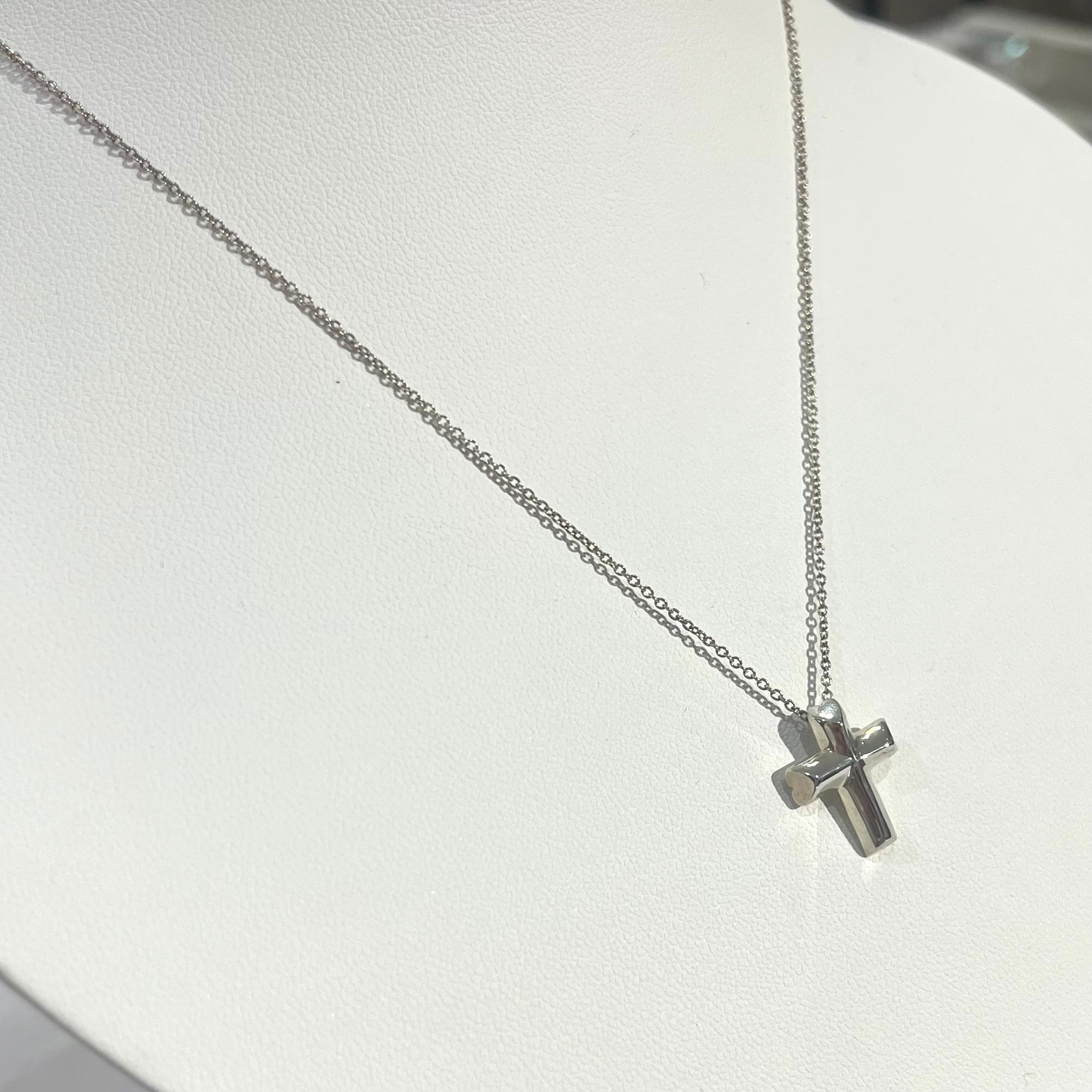 TIFFANY&CO.】2633 テンダネスハート クロスネックレス SV925 41cm