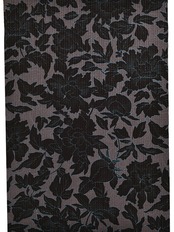 【受注商品】Rumi Rockきもの「黒牡丹」 茶青　[A631]
