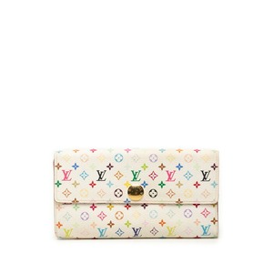 ルイ ヴィトン モノグラム マルチカラー ポルトフォイユ サラ 長財布 M93532 ブロン ホワイト PVC レザー レディース LOUIS VUITTON 【中古】