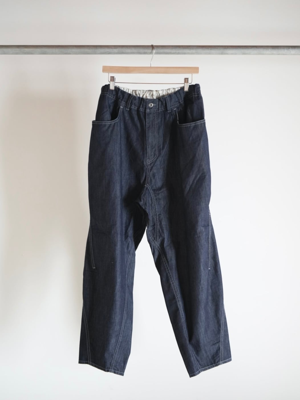 and wander アンドワンダー【Denim Wide Pants デニムワイドパンツ