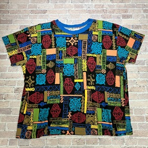 Ⓚ1990s T-SHIRT  MASK ALLOVER PRINT SIZE 3XL