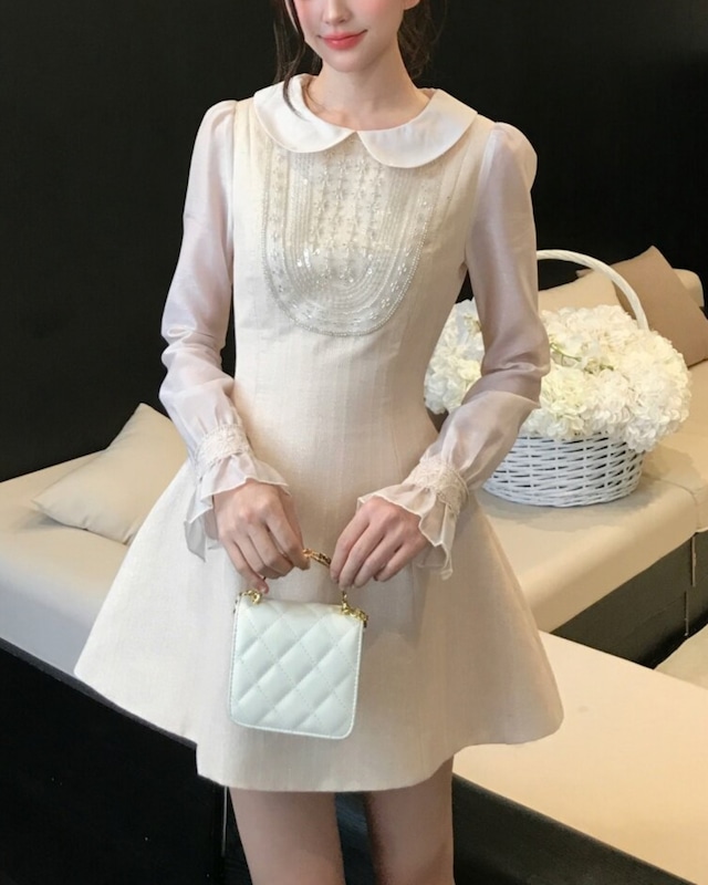 ウエストマークロングスリーブワンピース 2609109