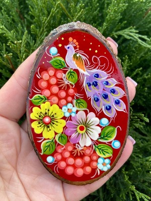 ペトリキフカ塗りのマグネット ペトリキウカ村（Khomenko製作）