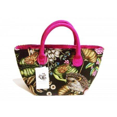 Tamao Yuge シンプルトート ハリネズミ/カエル 黒 | caeru