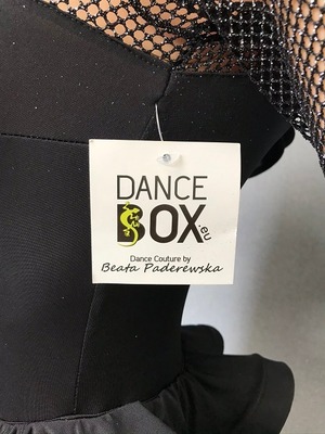 【再値下げ】　社交ダンス ドレス　ラテン　ブラック　S～M　LA-90　デモ・競技用ドレス　発表会　衣装　パーティドレス　ワンピース