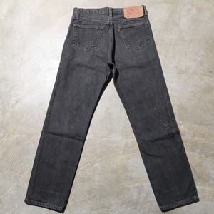 美品 30×30 USA 93年 Levi’s 501 先染め ブラック デニム パンツ