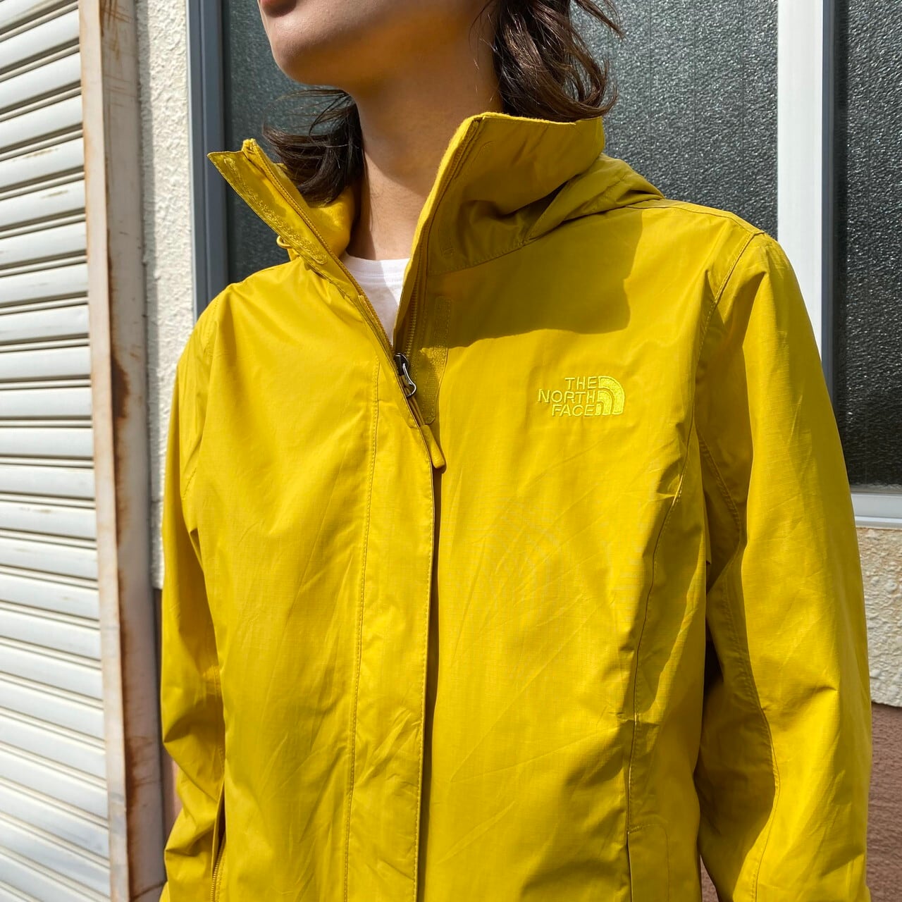 18年製 THE NORTH FACE ザ ノースフェイス DRYVENT ドライベント フード収納型 マウンテンパーカー レディースS 古着  ナイロンジャケット イエロー 黄色 からし【アウトドアジャケット】-1【WS2202-50】【2203AL15】 | cave  古着屋【公式】古着通販サイト