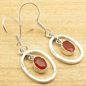 red carnelian 元気が出る 臆病克服 気分高揚  レッドカーネリアン　シルバー　ピアス