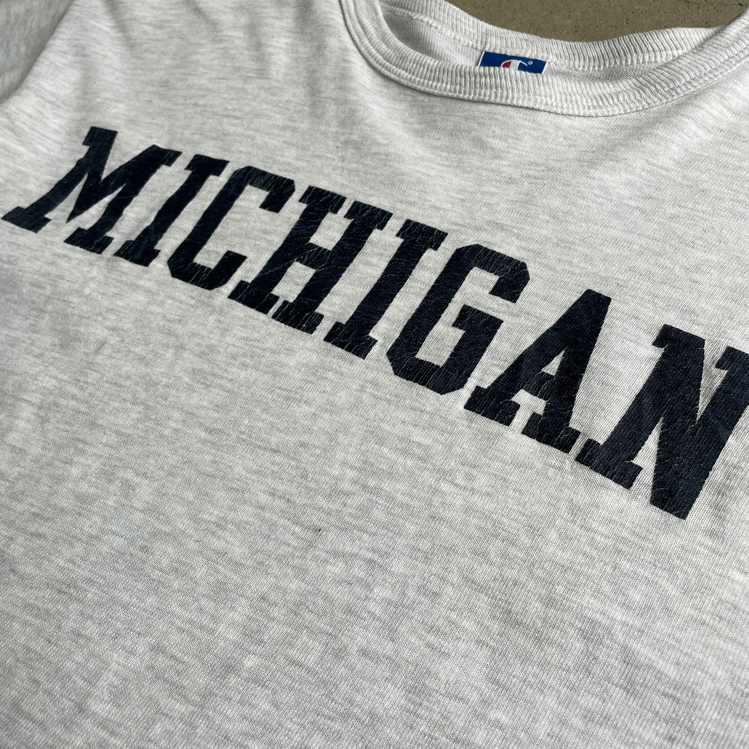 80年代 ATHTEX MICHIGAN ミシガン大学 カレッジTシャツ メンズL ヴィンテージ /eaa318023