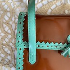 enameled leather bag