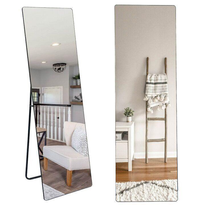 スタンドミラー 壁掛け 全身 鏡 姿見鏡 150cmx40cm 白 1522