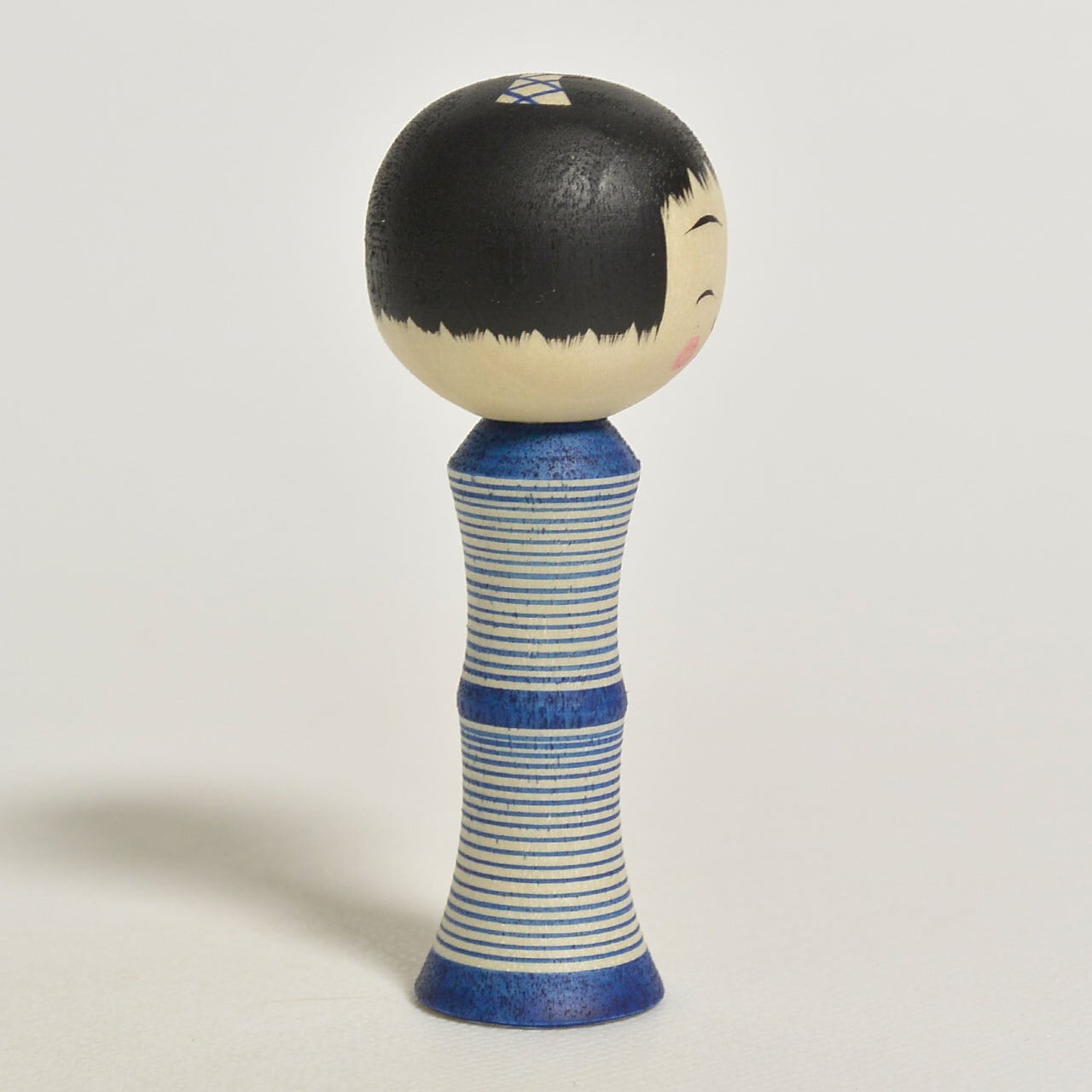 青のこけし（青のシリーズ） 約2寸 約6cm 鈴木明 工人（作並系）#2518