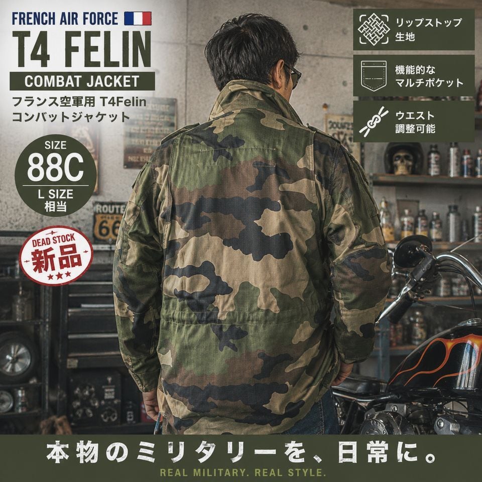 デッドストック新品 フランス空軍 T4 FELIN コンバットジャケット 実物