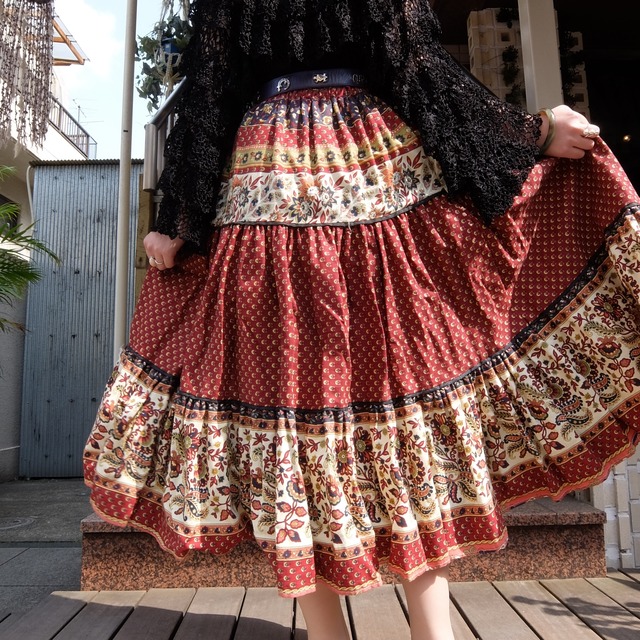 French vintage provence skirt／フランス製 プロヴァンス スカート 