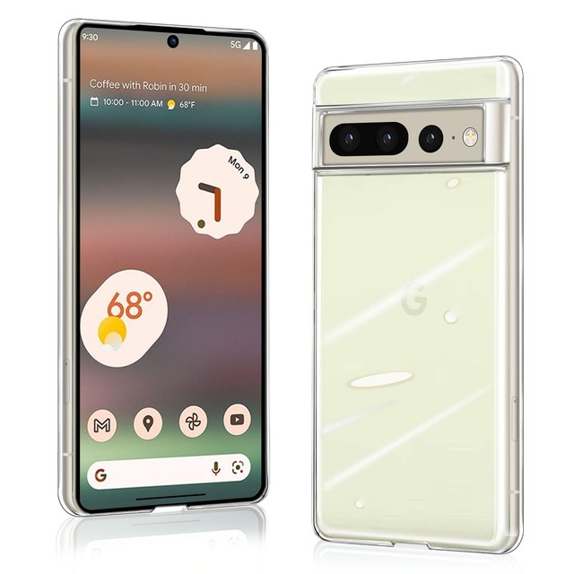 INXHEY Google Pixel 7 Pro ケース クリア グーグル ピクセル 7 Pro 耐衝撃 スマホケース メッキ加工 カバー ストラップホール付き 衝撃吸収 光沢感 軽量 薄型 柔軟 透明 TPU Google Pixel 7 Pro ケース(クリア)