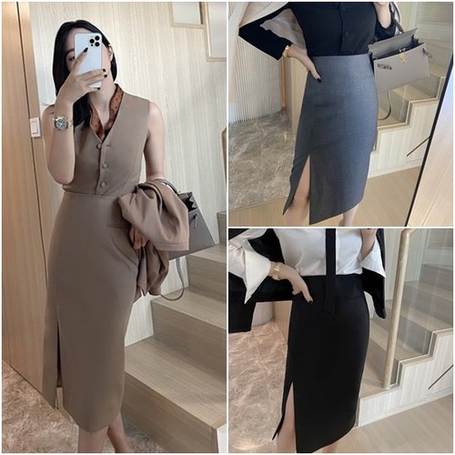 スカート レディース 秋冬 ミモレ丈 ミモレ ミディアム 膝下 秋 冬 おしゃれ 体型カバー きれいめ 可愛い お洒落 韓国ファッション 大きいサイズ スリット タイト タイトスカート オフィス