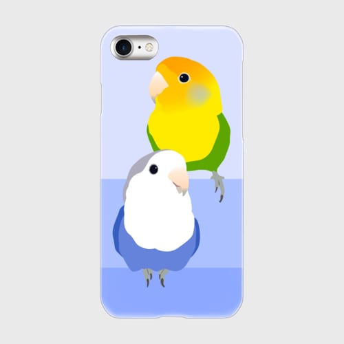 iPhoneケース コザクラインコ オレンジフェイスオパーリン&ホワイトフェイスコバルトバイオレット【各機種対応】