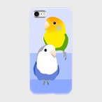 iPhoneケース コザクラインコ オレンジフェイスオパーリン&ホワイトフェイスコバルトバイオレット【各機種対応】