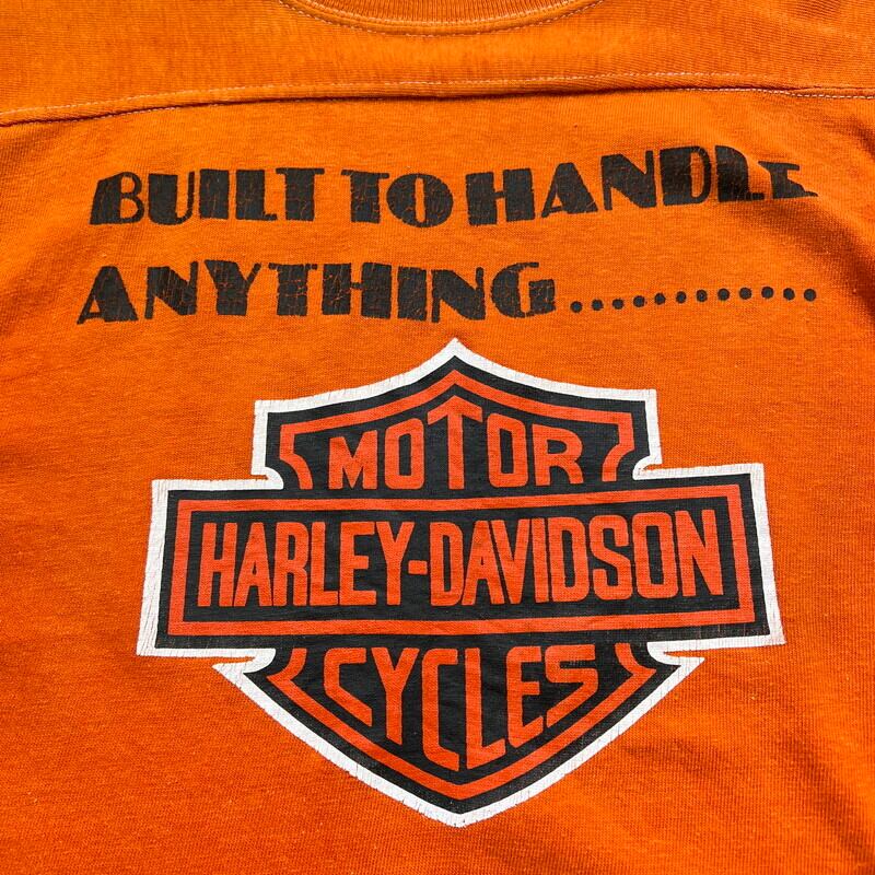 70’s チャンピオンHarley-Davidson フットボールTシャツ 希少 XL 70s ビンテージ チャンピオン ハーレーダビッドソン