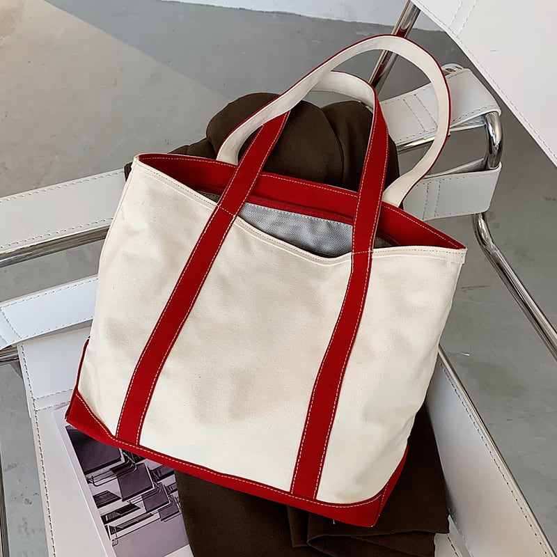 シンプルな大容量バッグハンドバッグ2020新しいトレンディなファッションレディースキャンバスショルダーバッグネット赤ポータブルトートバッグ Tiancai_Wing_Bag46448027962