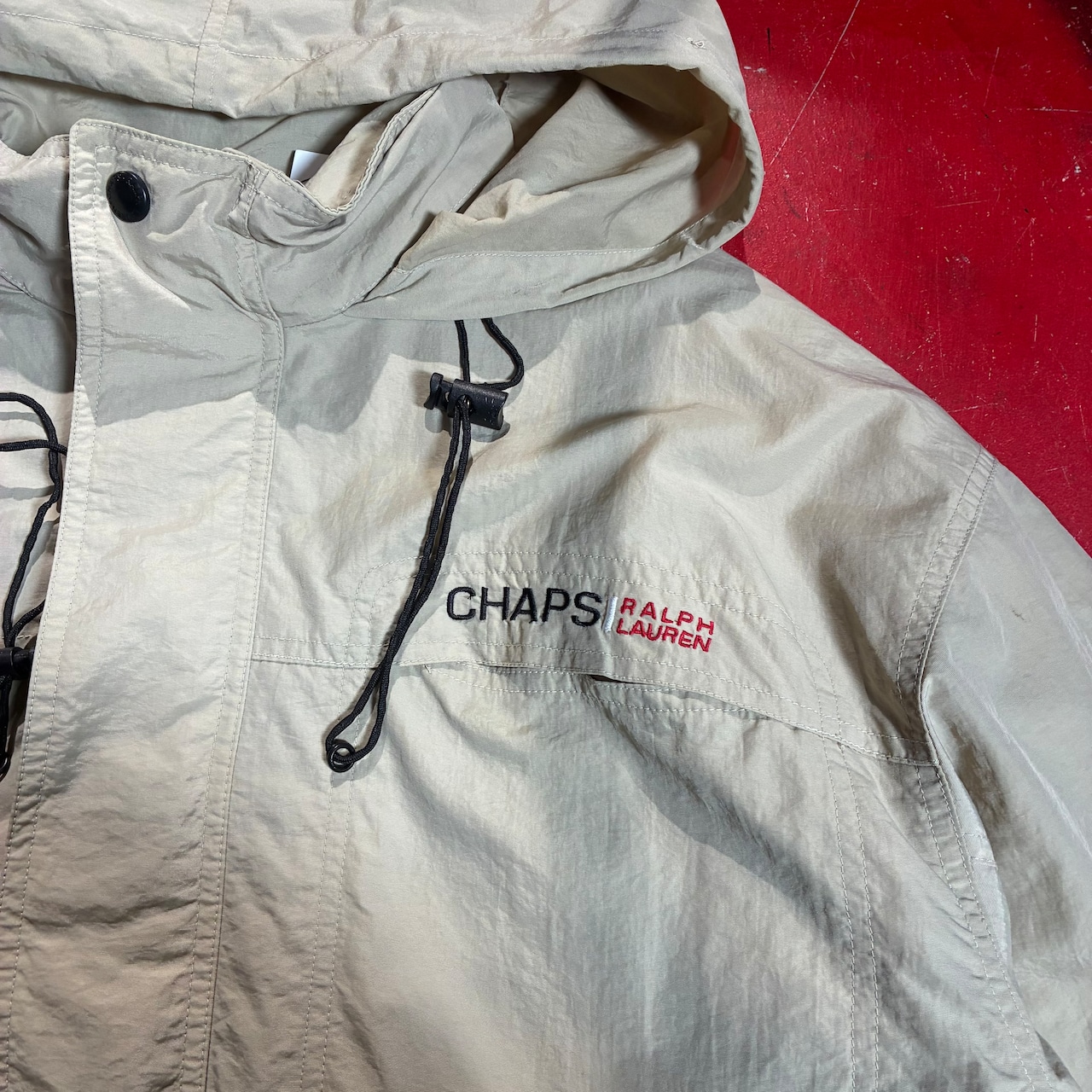 90s CHAPS RALPH LAUREN ナイロンアノラック ベージュ