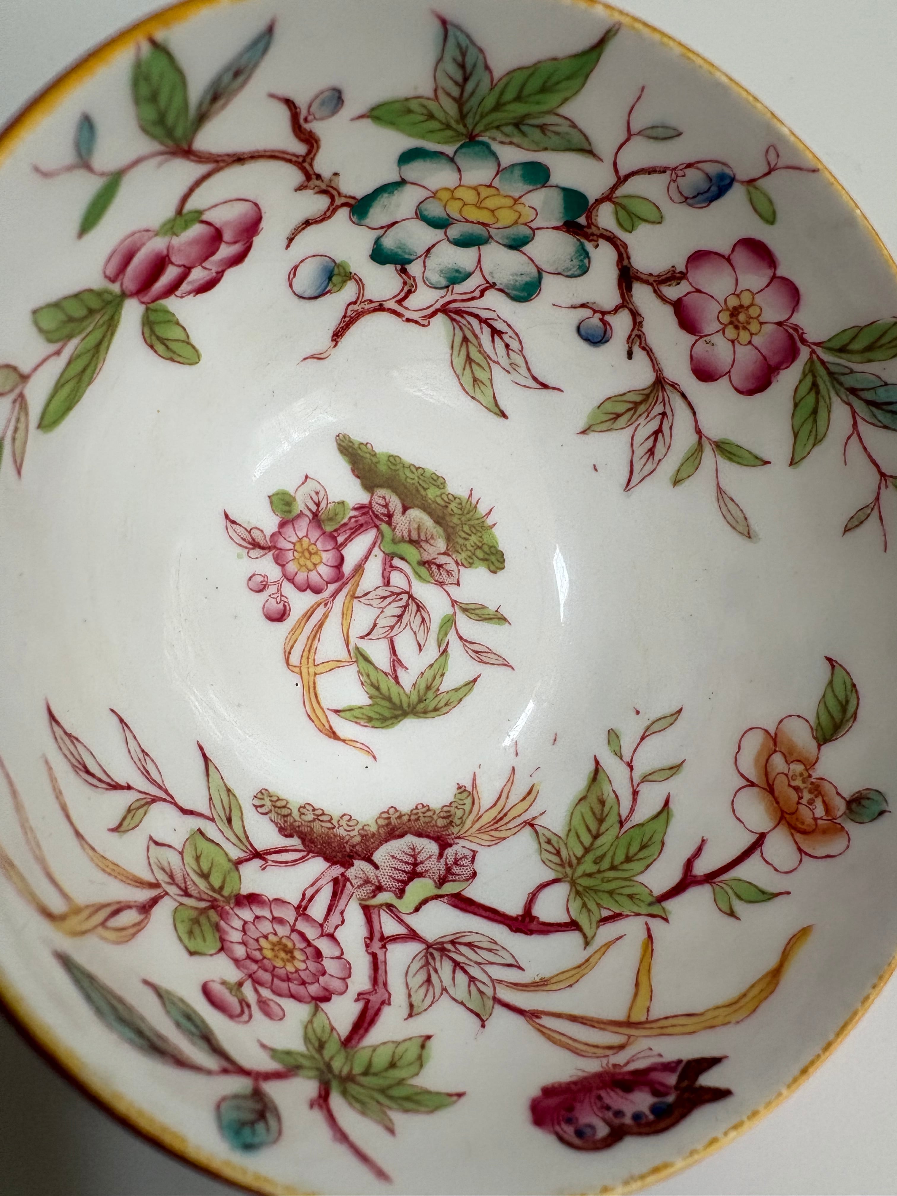 Fismes Vernon Pères, Fils et Co カップ＆ソーサー（華やかな花柄絵