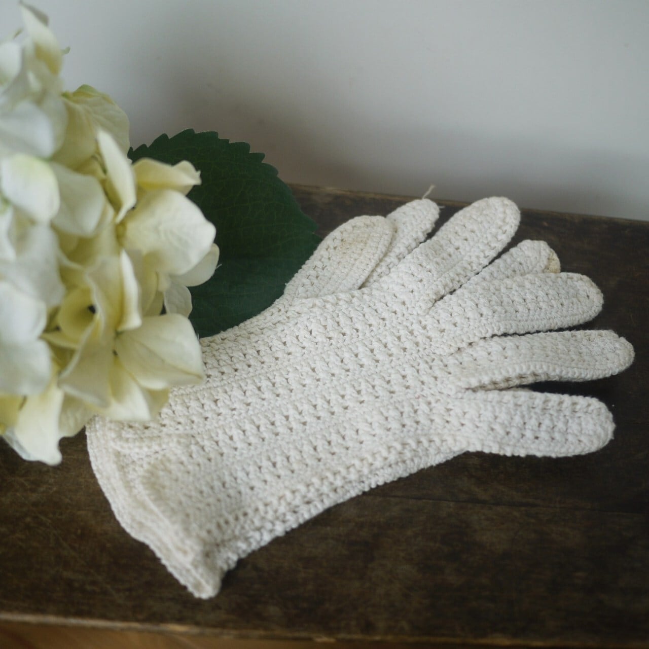 クロッシェレースの手袋 ヴィンテージドイツ