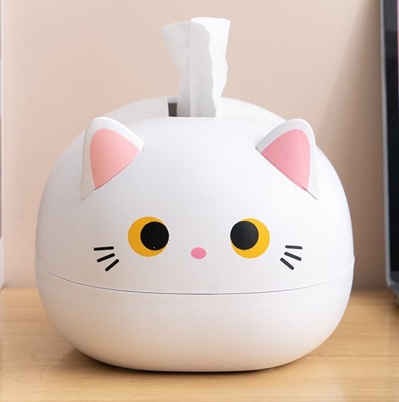 送料無料】ZAK-49 猫 ねこ 猫型 ティッシュケース 白猫 黒猫 キッチン