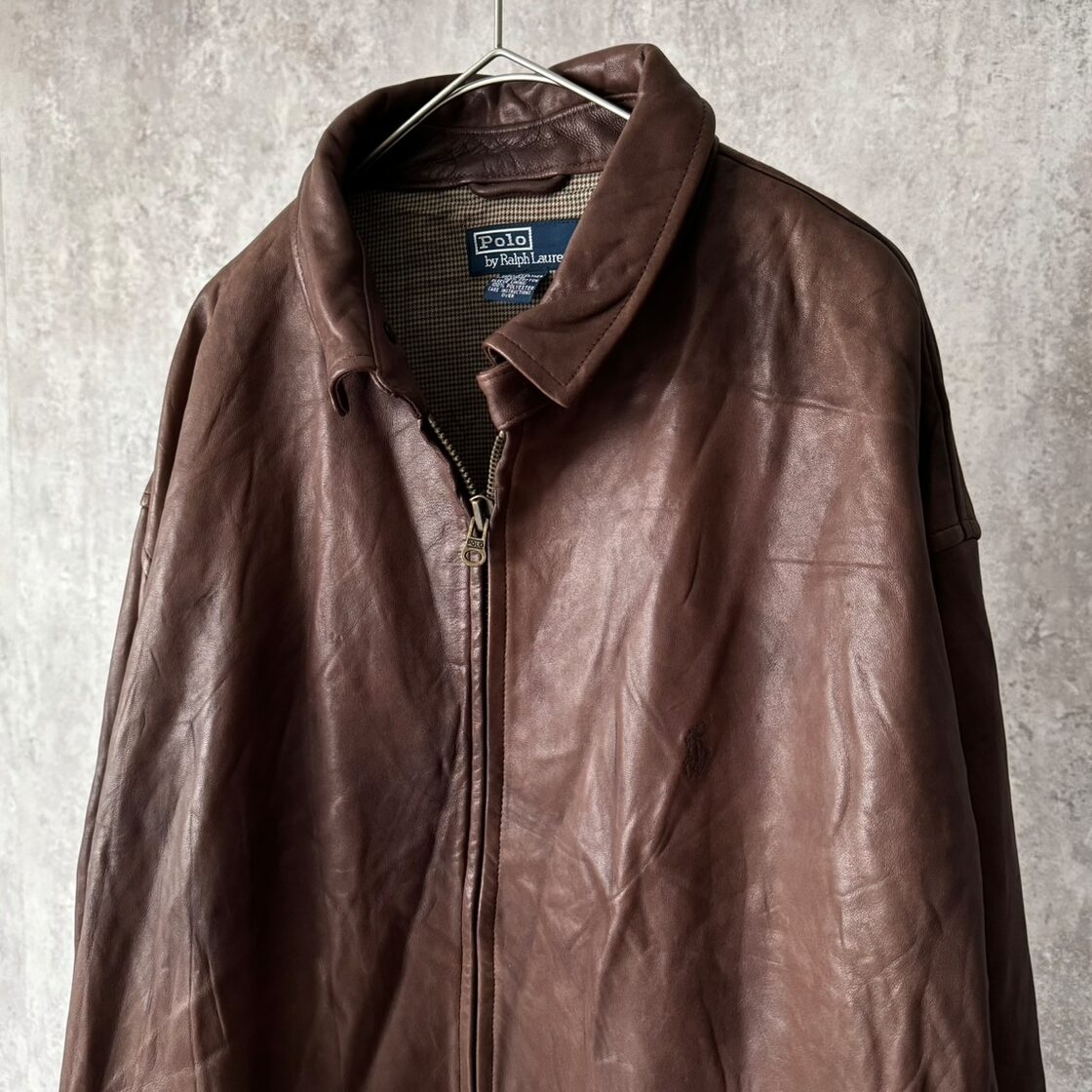 90s~ Ralph Lauren leather swing top | Pay ID