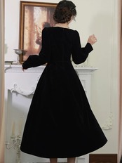 【0148】Black Chic Jacquard Long Sleeve Dress