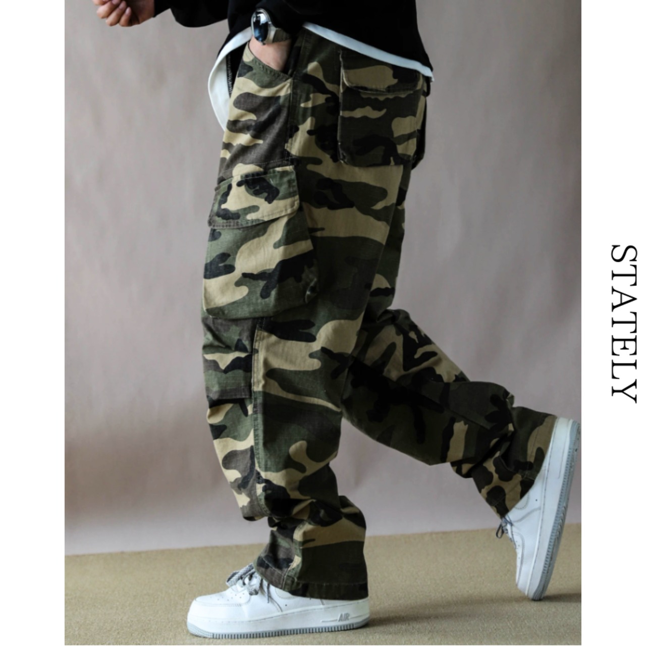 Camo Cargo ワイドパンツ_B142・画像3
