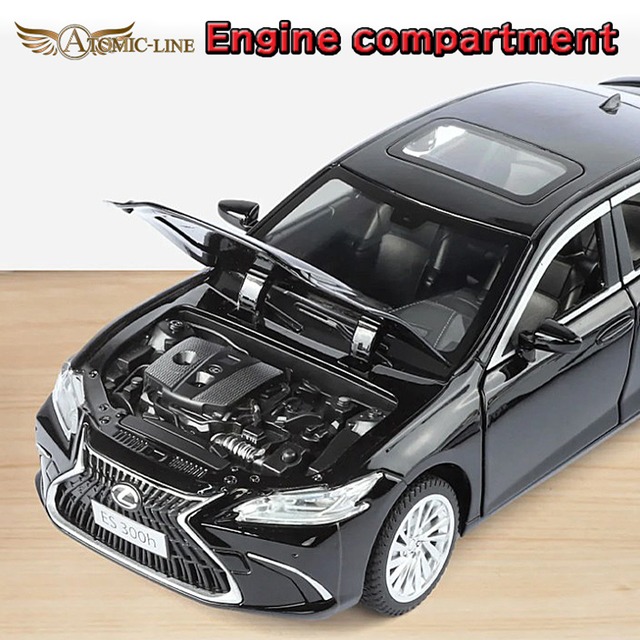 レクサス ES300h 1/24 ミニカー 全4色 ライト点灯 エンジンサウンド 合金モデル 模型 ジオラマ