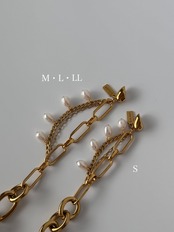 Magnet heart bracelet -gold- ［GSB032］