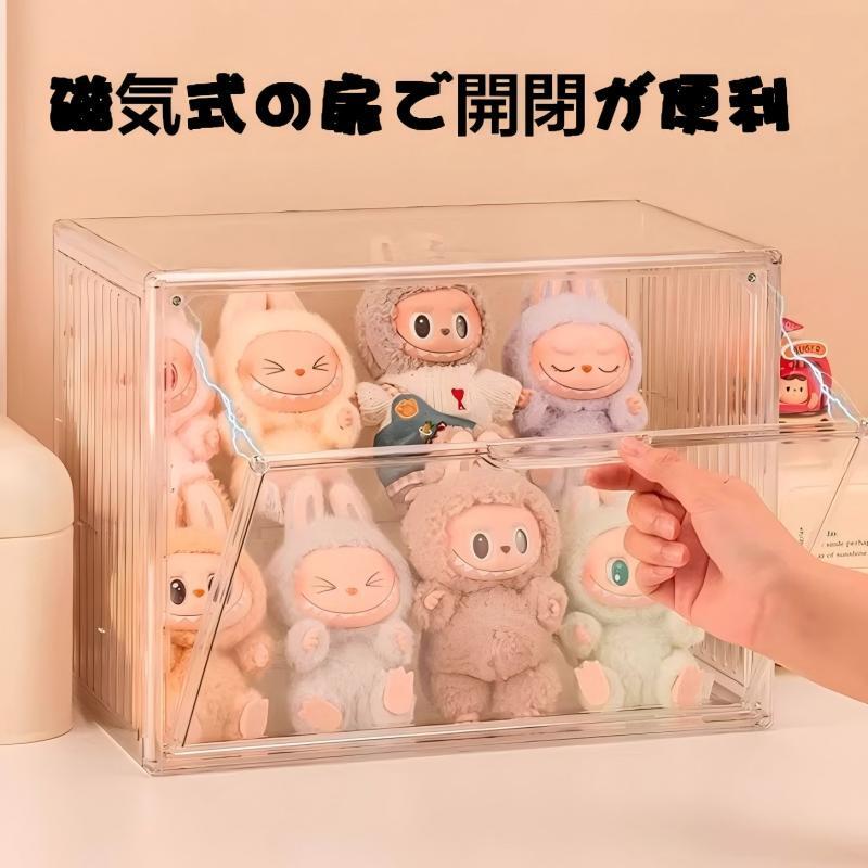 Labubu 1-3世代/15-20cmぬいぐるみ対応 ディスプレイケース 透明