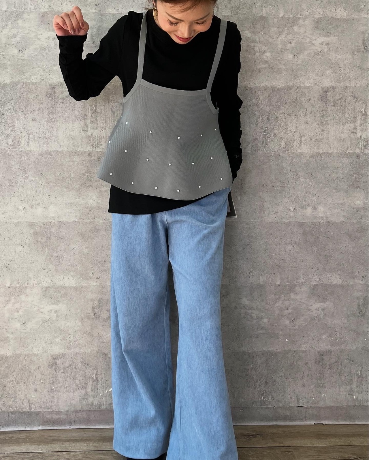 アンナケリー  Annakerry パールニットキャミソール