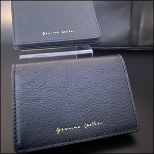 限定！人気！天然シボの牛革カードケース（名刺入れにも）～オリジナル革製品ブランド、Genuine Leather