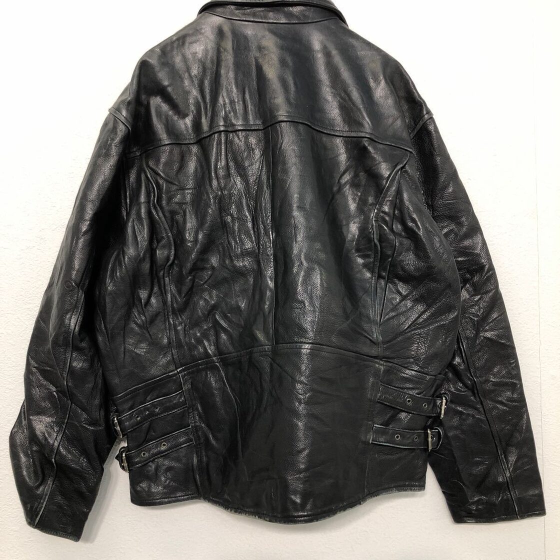 CITY レザー ジャケット L〜 ブラック シティ 革ジャン シングル 
