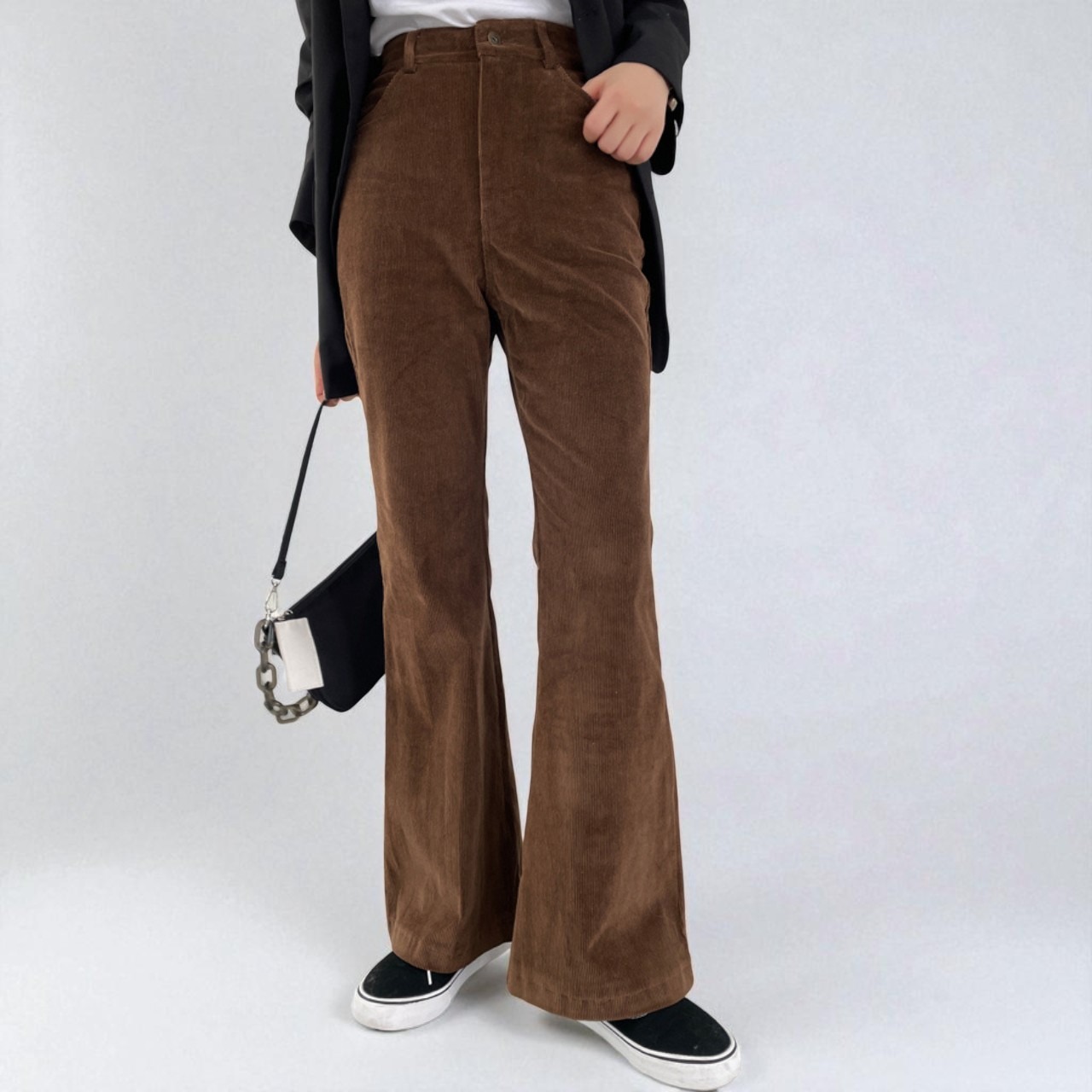 フレアワイドコーデュロイパンツ   F0101 - 1