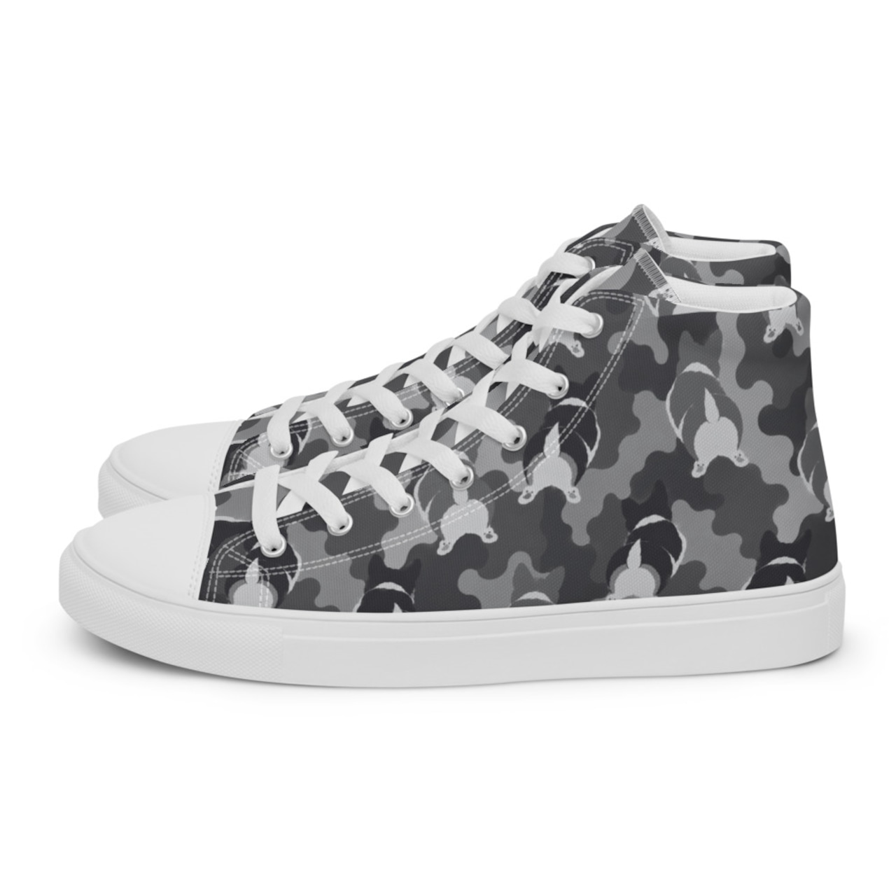 WIGGLE CAMO monochrome High-Top Sneakers(Men’s)  [S0004]