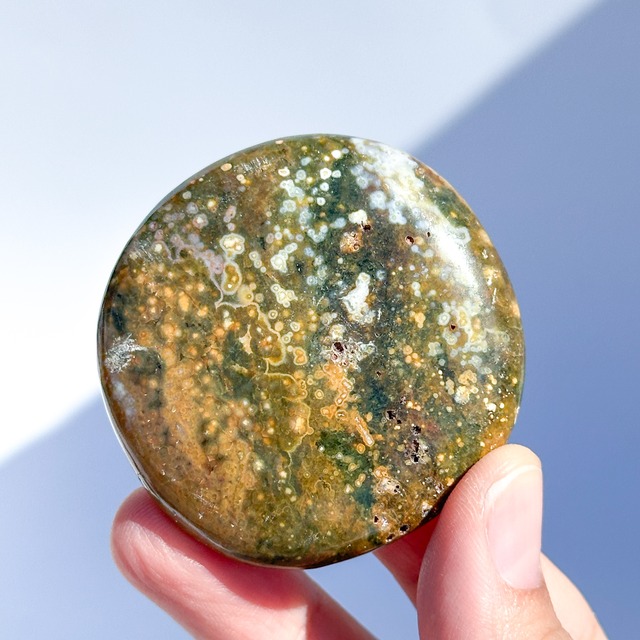 オーシャンジャスパー パームストーン52◇ Ocean Jasper ◇天然石・鉱物・パワーストーン