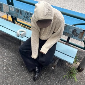 メッシュニットレトロパーカー　0822