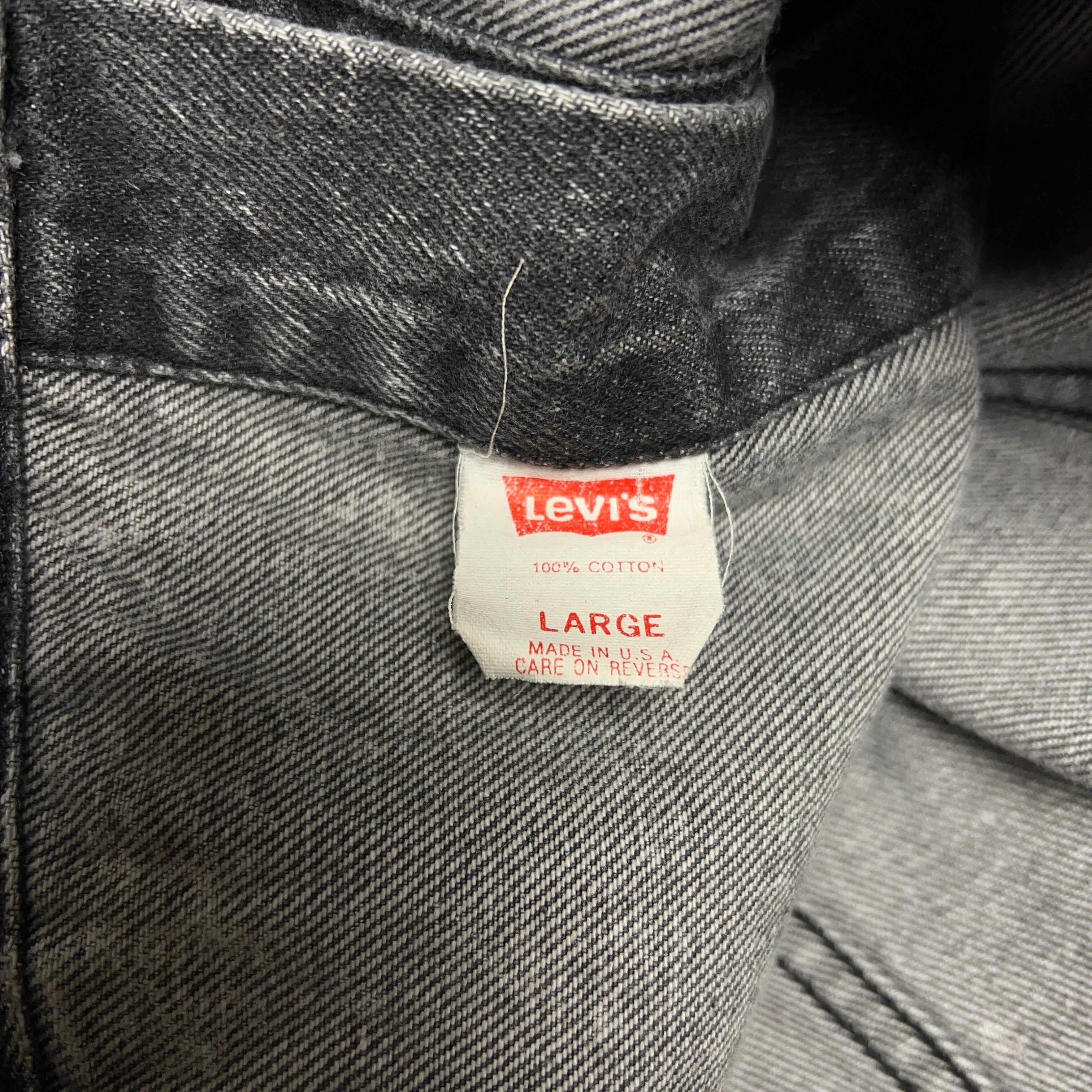 90's Levi's 70508-0256 Black Denim Jacket 90年代 リーバイス