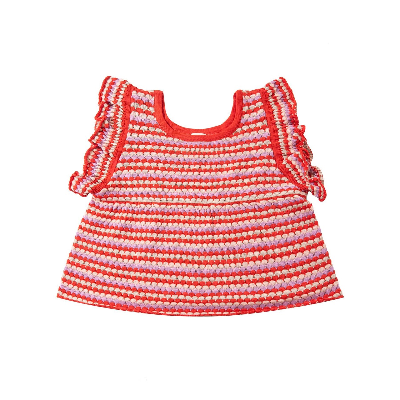 《即納》Knit planet / BUBLE BLOUSE RED