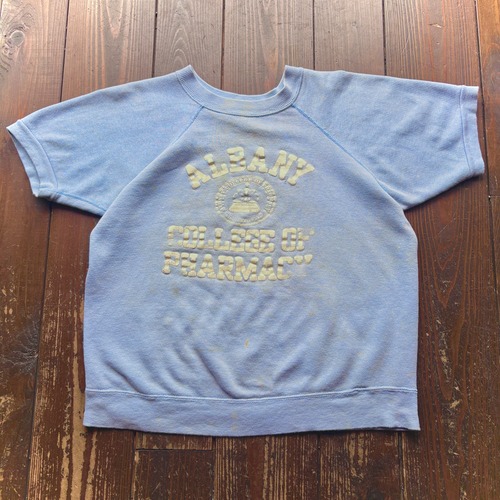 For  Ladies ♡  60's  VINTAGE Sweat T-Shirt 〝ALBANY COLLEGE OF PHARMACY〟 / Size  Ladies SMALL